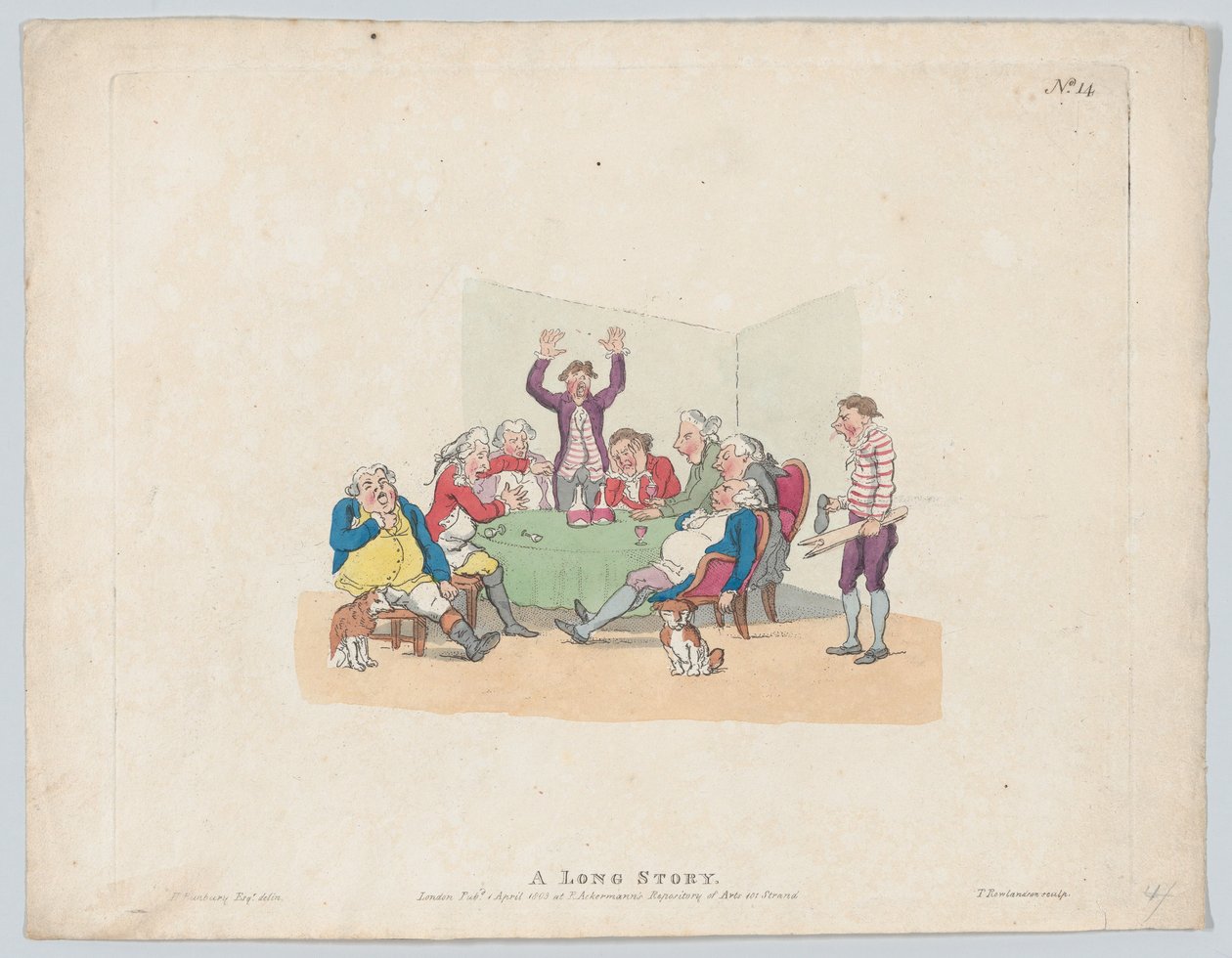 En lang historie, 1. april 1803., 1. april 1803. av Thomas Rowlandson