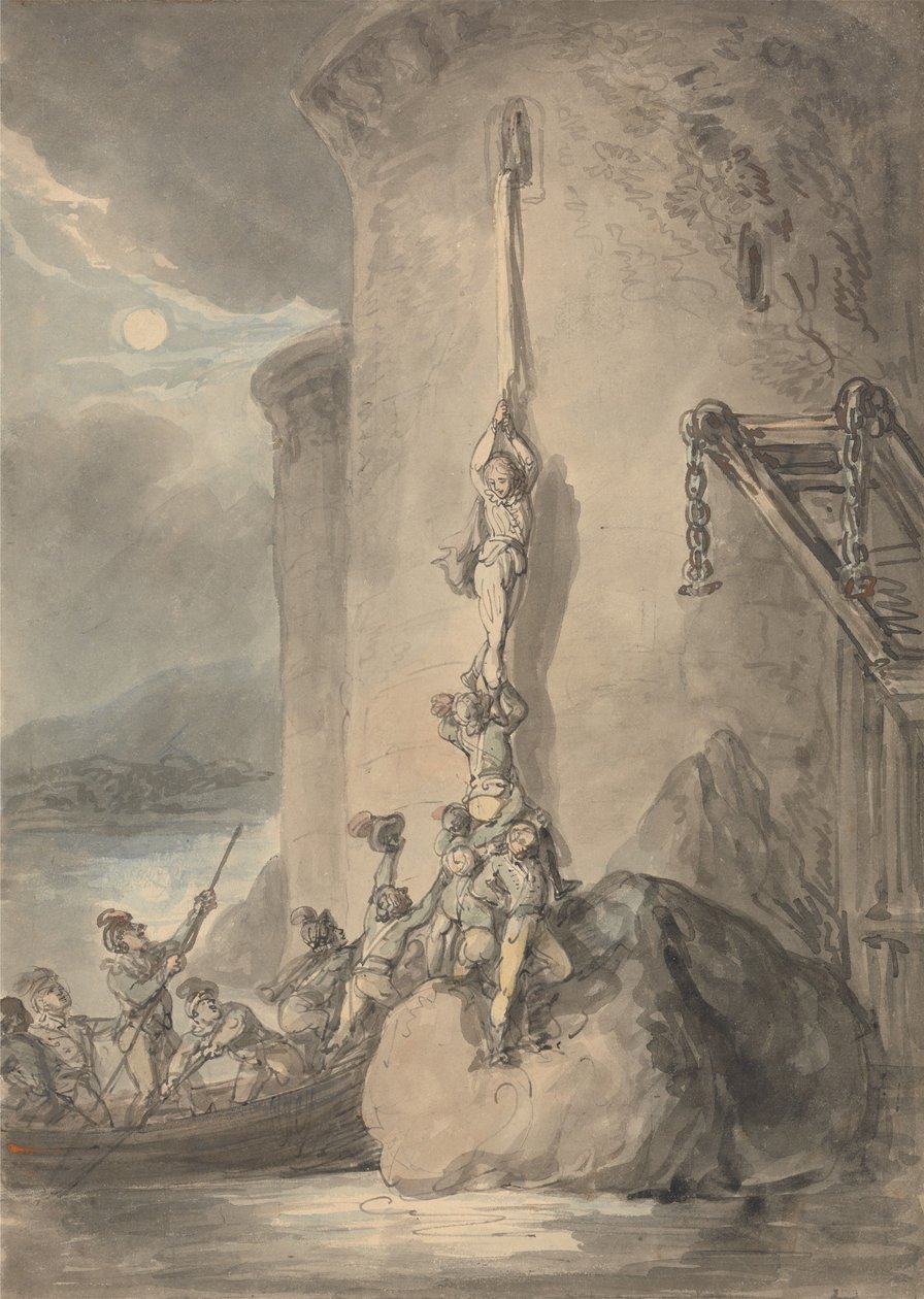 Et militært eventyr av Thomas Rowlandson