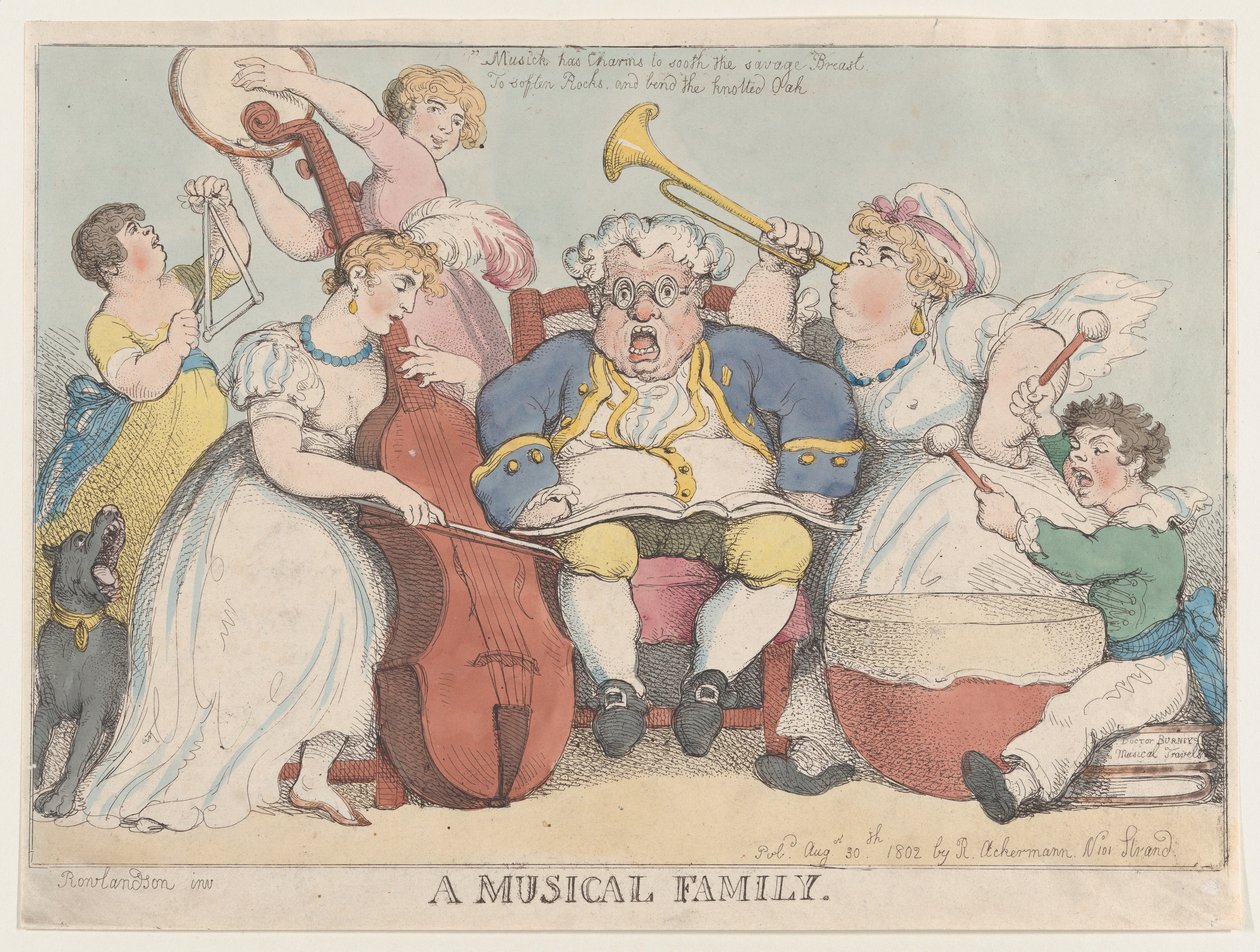 En musikalsk familie, 30. august 1802., 30. august 1802. av Thomas Rowlandson