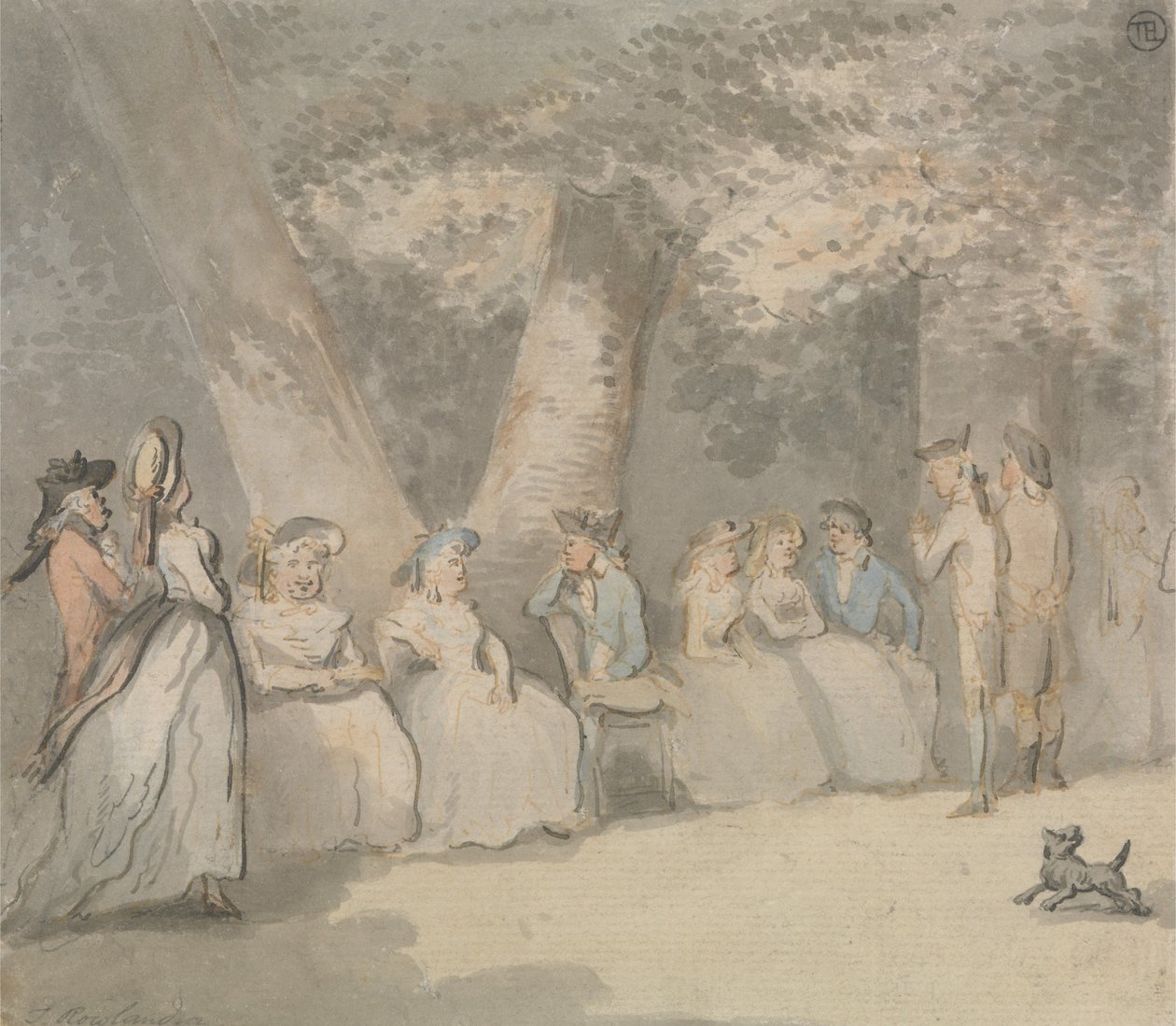 En scene i parken av Thomas Rowlandson