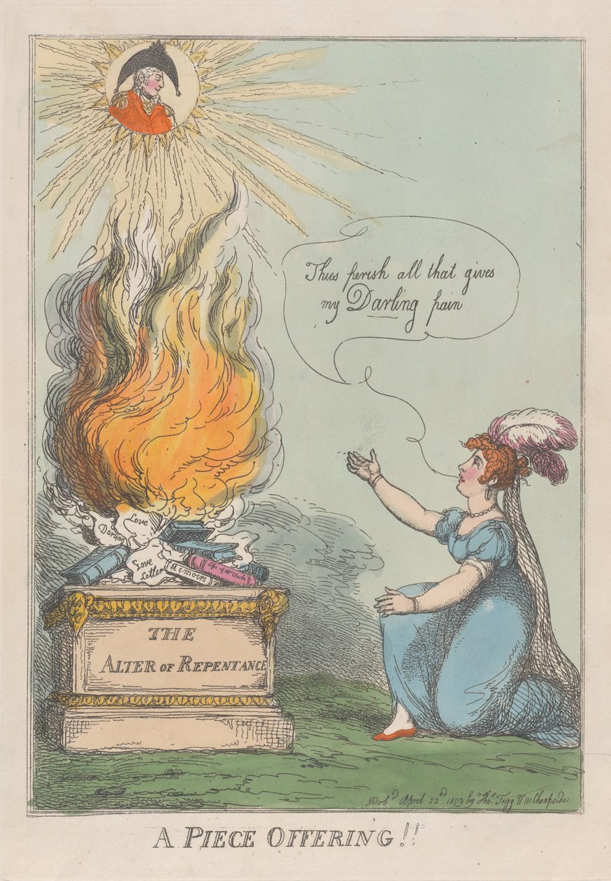 Et stykke tilbud!! Memoirs, Life, Letters &c. av MA Clarke, 22. april 1809., 22. april 1809. av Thomas Rowlandson