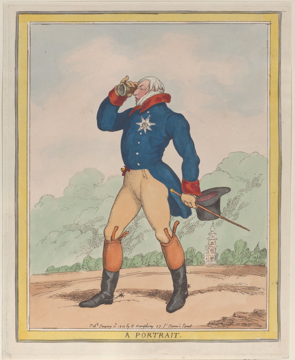 A Portrait Duke of Cumberland, 10. januar 1812., 10. januar 1812. av Thomas Rowlandson