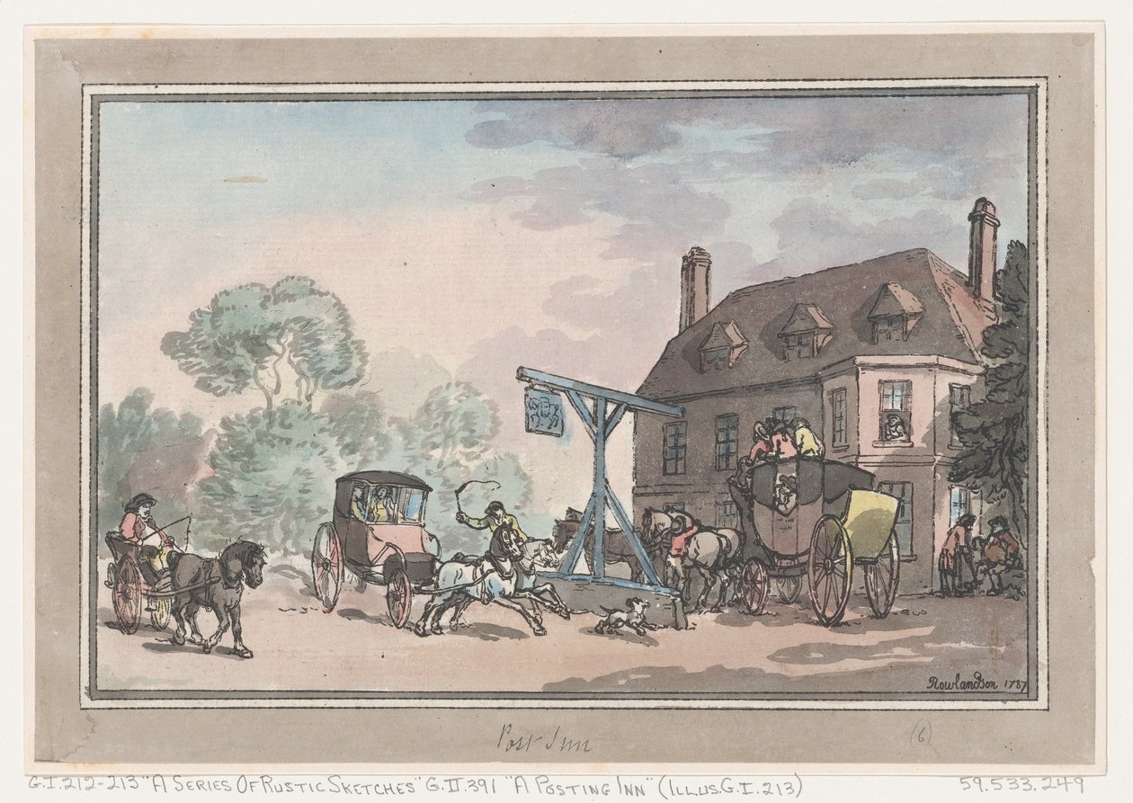 A Posting Inn av Thomas Rowlandson