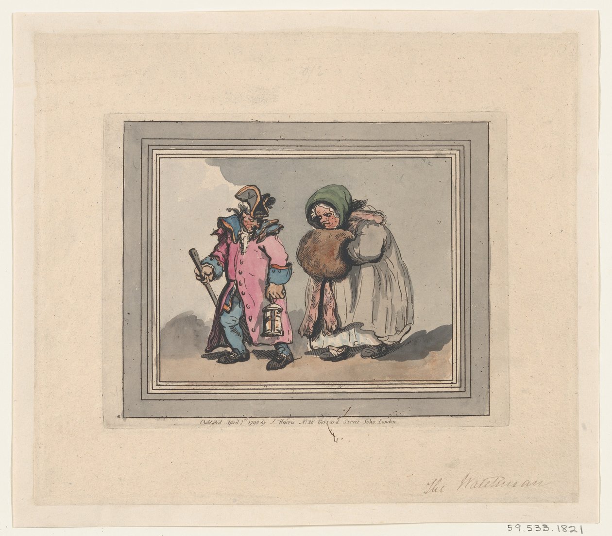 En retur fra et besøk, 3. april 1798., 3. april 1798. av Thomas Rowlandson