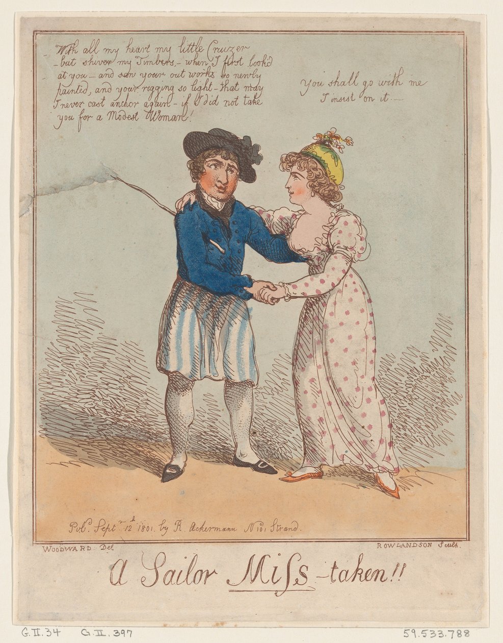 A Sailor Miss-taken!!, 12. september 1801., 12. september 1801. av Thomas Rowlandson