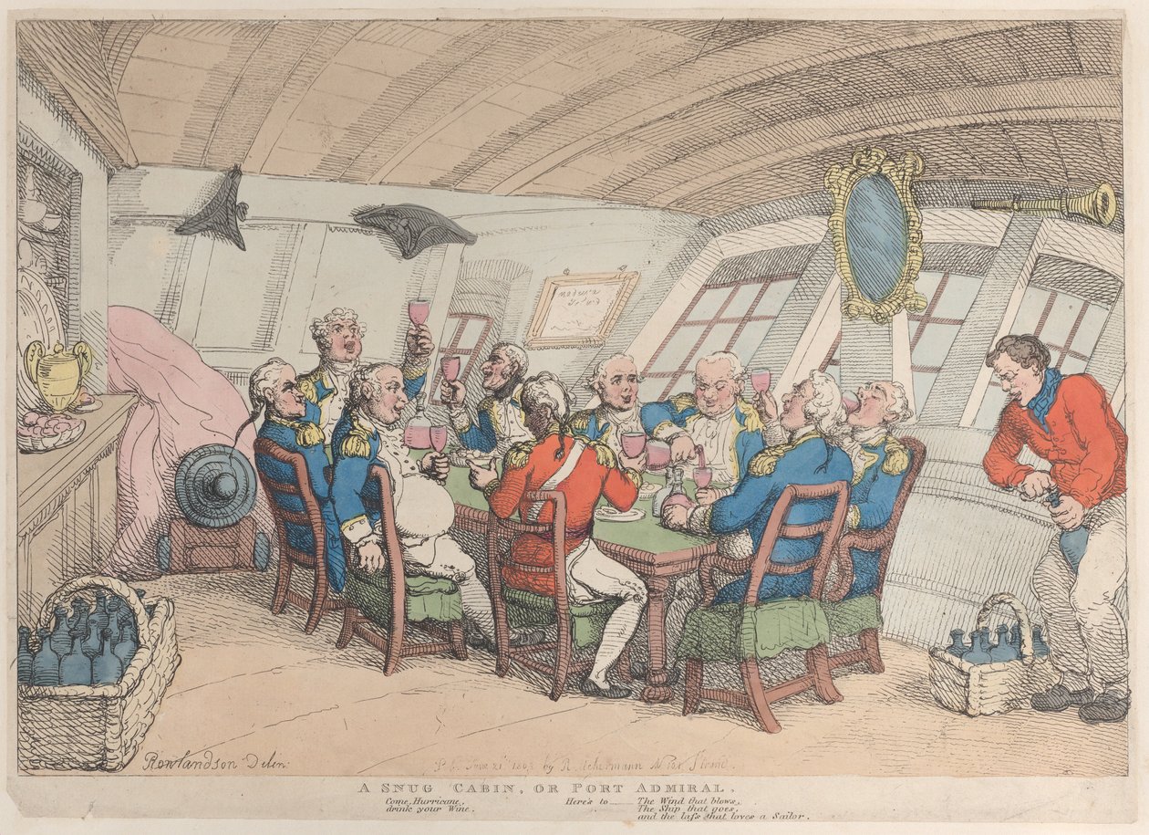 A Snug Cabin, eller Port Admiral, 21. juni 1808., 21. juni 1808. av Thomas Rowlandson