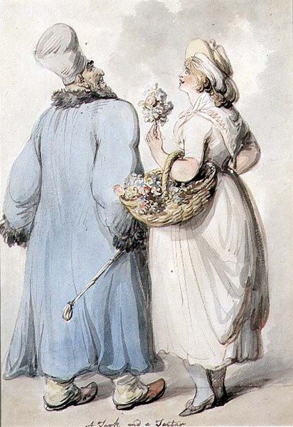 En tyrker og en tartar (blekk og akvarell) av Thomas Rowlandson