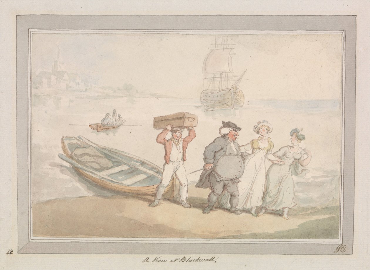 Utsikt over Blackwall av Thomas Rowlandson