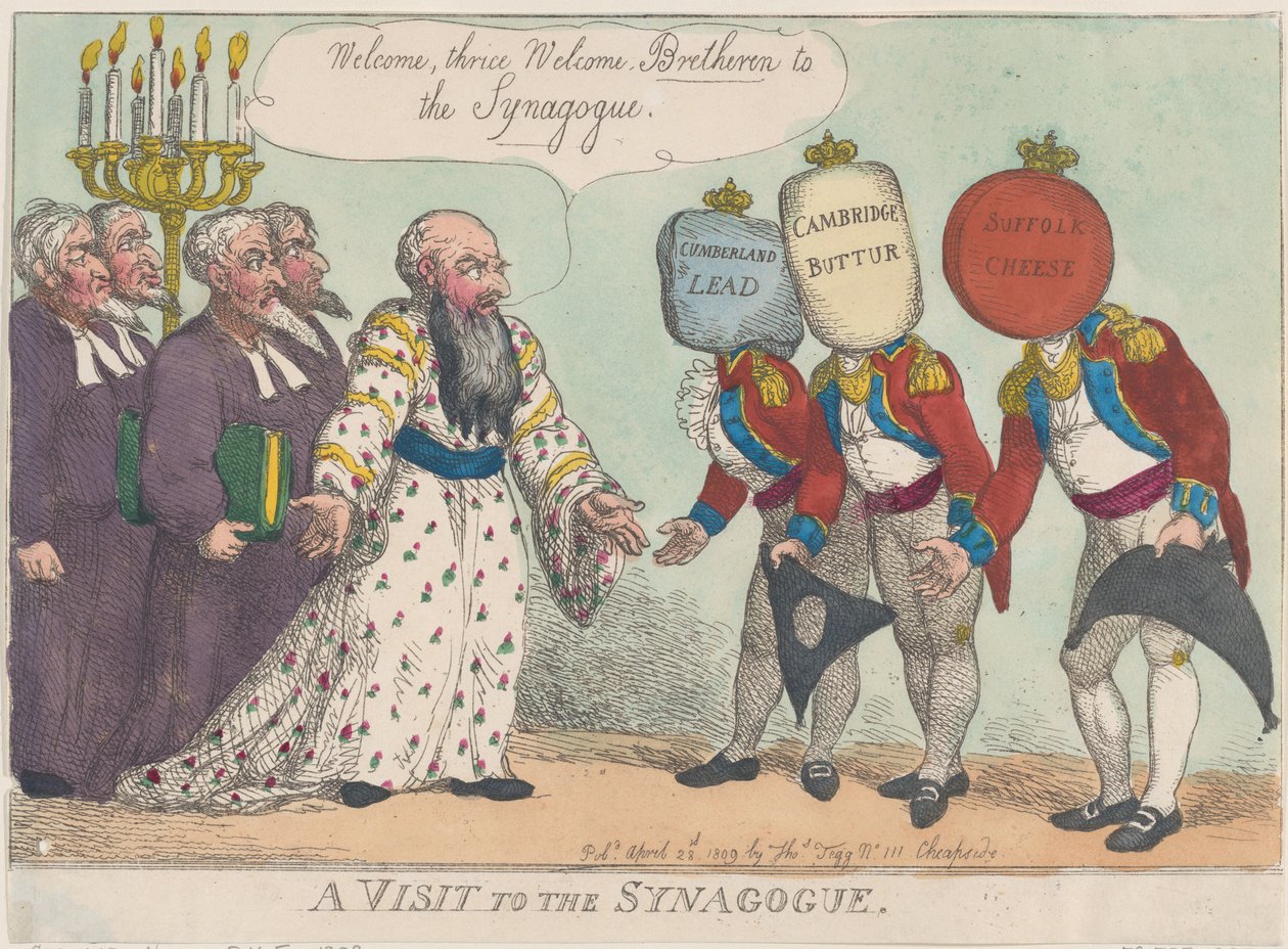 Et besøk i synagogen, 28. april 1809., 28. april 1809. av Thomas Rowlandson