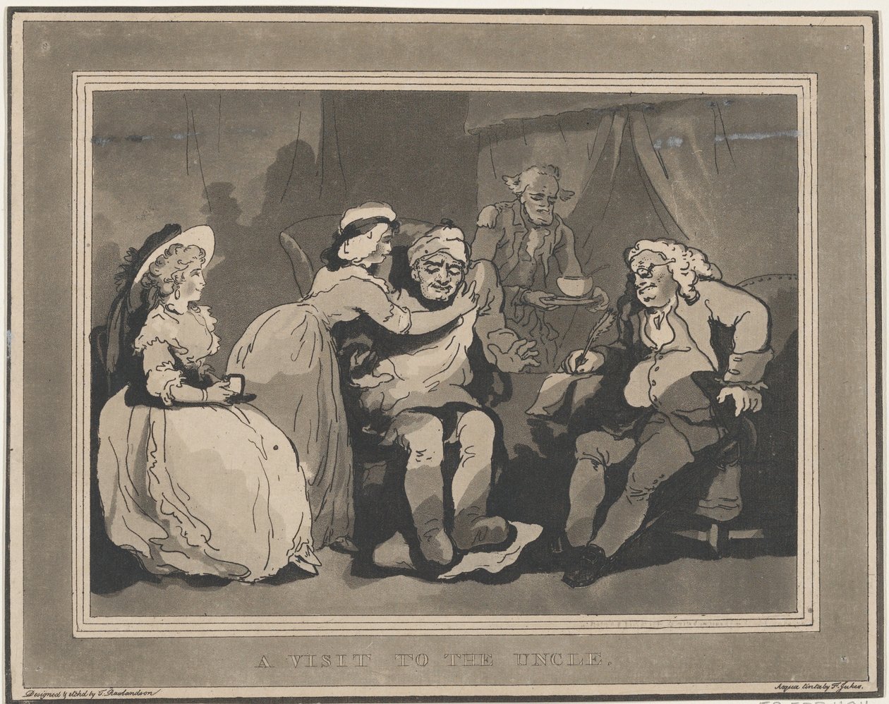 Et besøk hos onkelen, 20. desember 1794., 20. desember 1794 av Thomas Rowlandson
