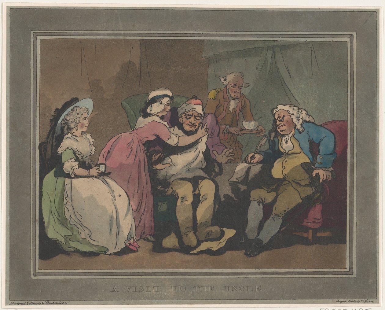 Et besøk hos onkelen, 20. desember 1794., 20. desember 1794 av Thomas Rowlandson