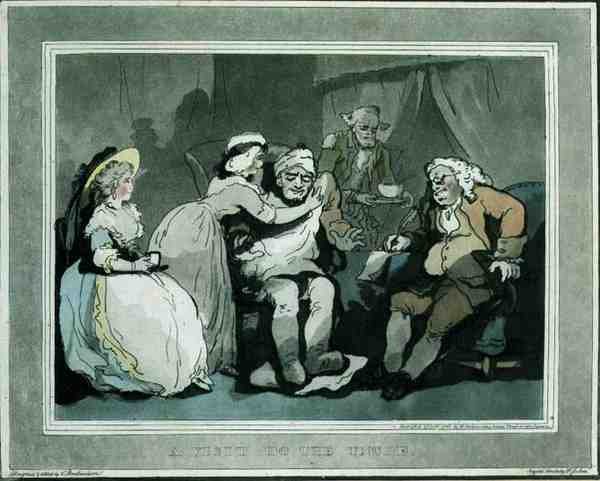 "A Visit to the Uncle", aquatinted av Francis Jukes (1747-1812), pub. av E. Jackson av Thomas Rowlandson