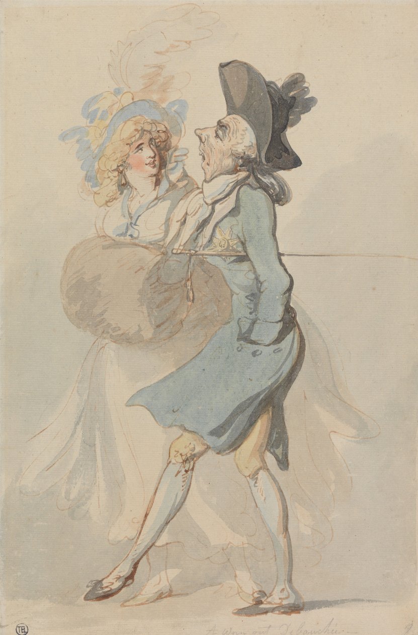 En utslitt utsvevende kvinne av Thomas Rowlandson