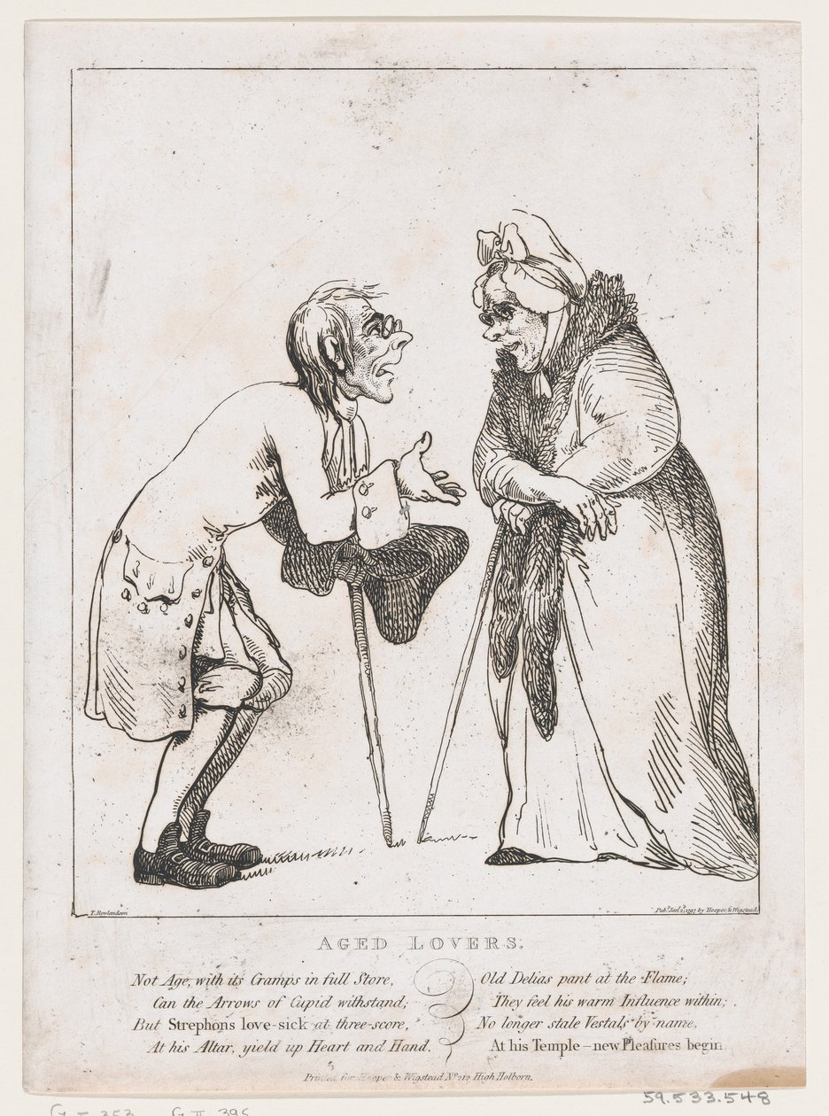 Aged Lovers, 2. januar 1797., 2. januar 1797. av Thomas Rowlandson