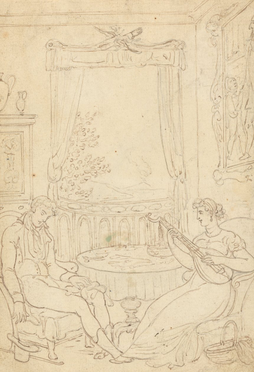 Albumtegning av Thomas Rowlandson