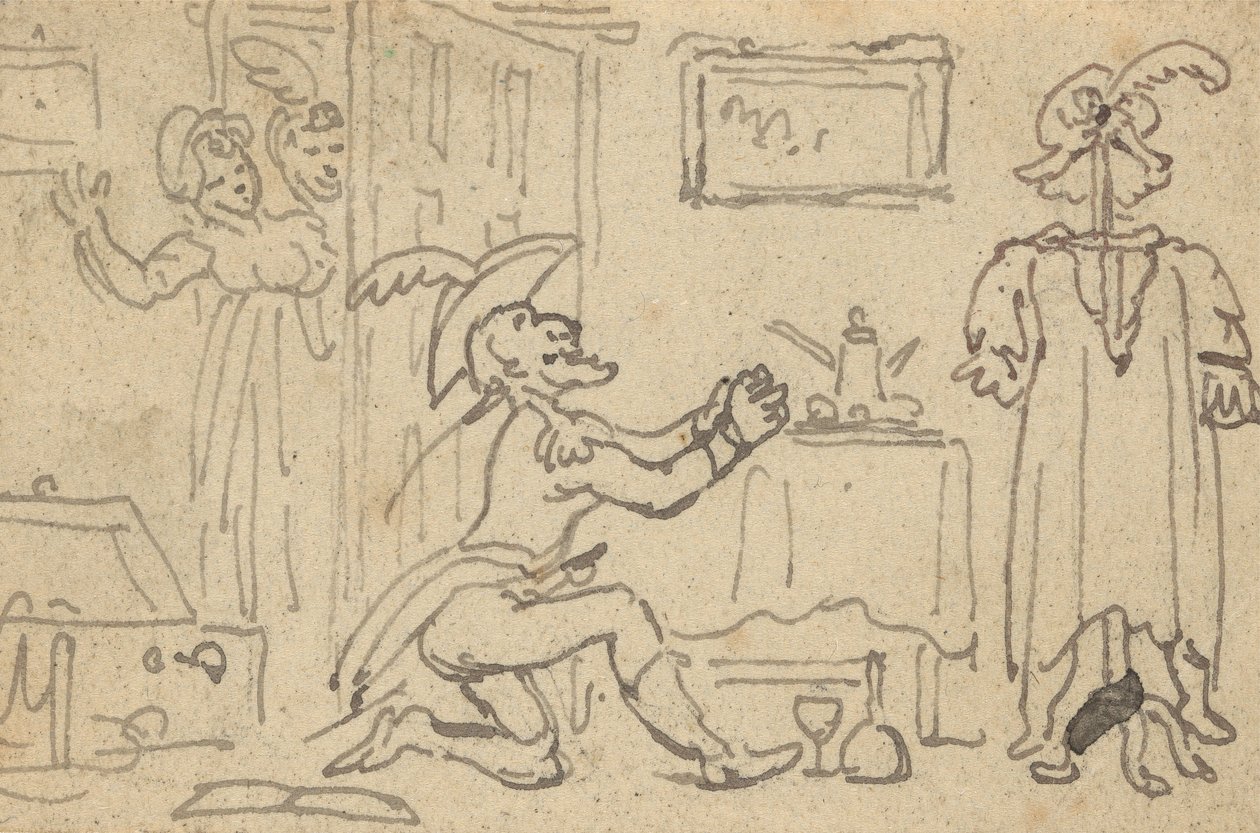 Albumtegning av Thomas Rowlandson