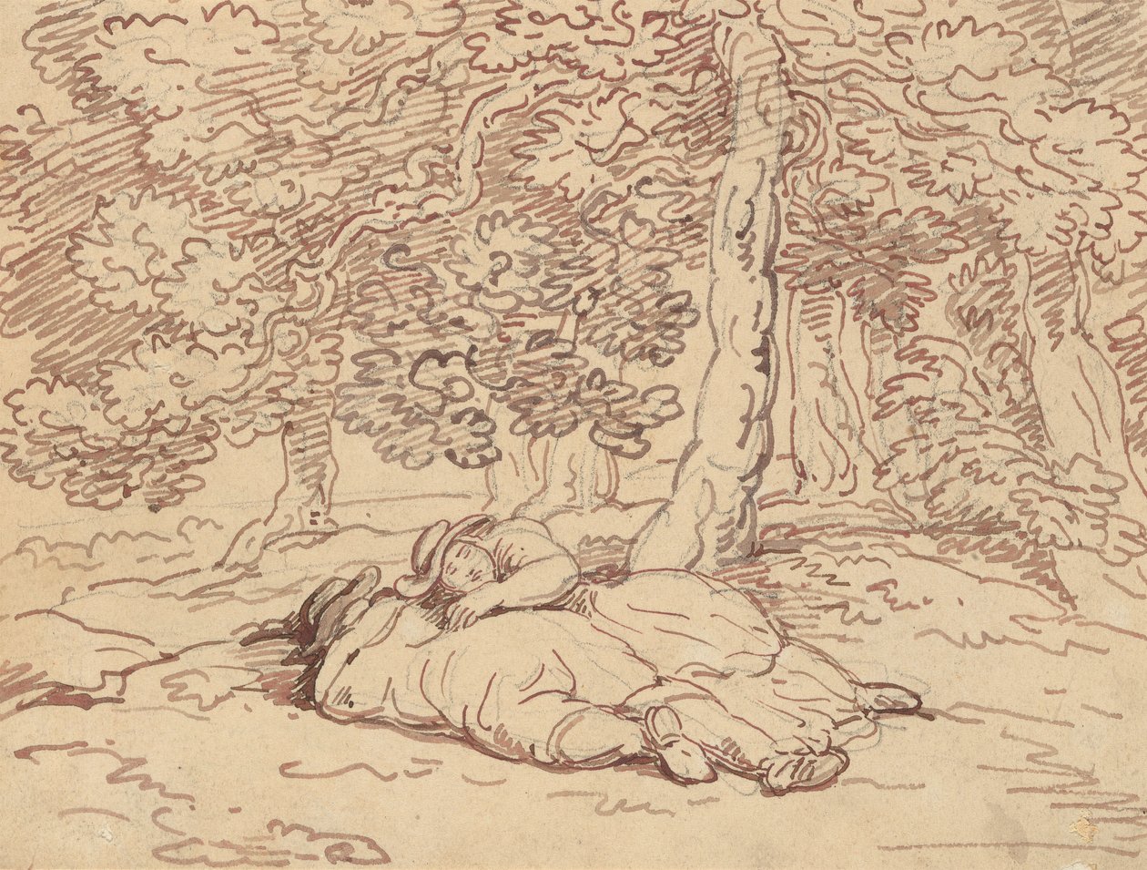 Tegning til albumet av Thomas Rowlandson