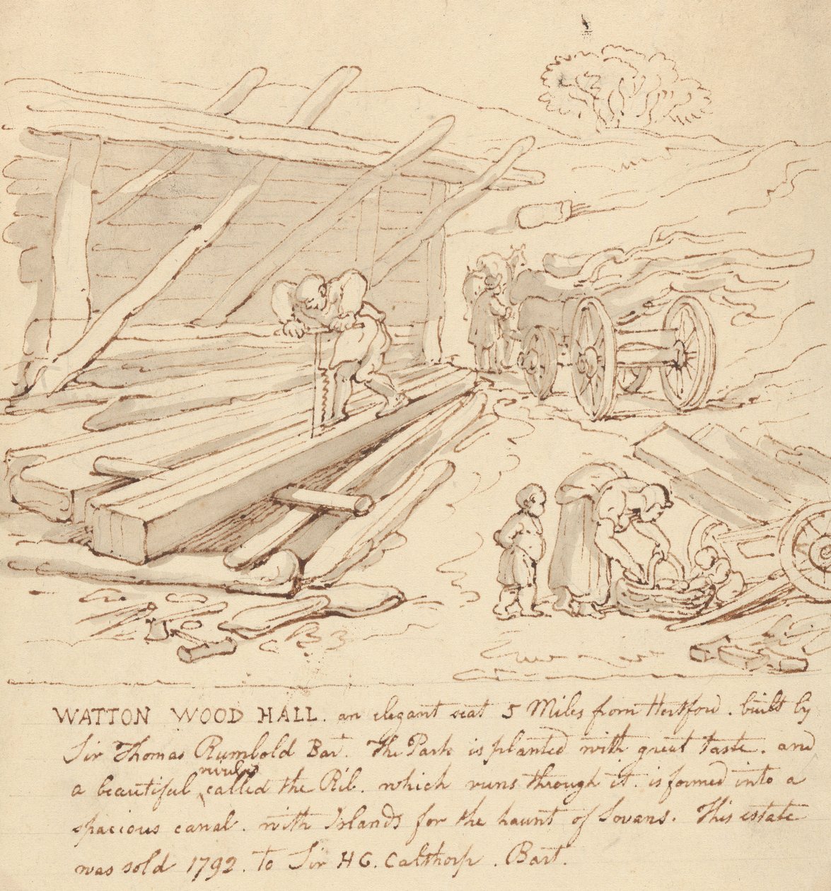 Albumtegning av Thomas Rowlandson