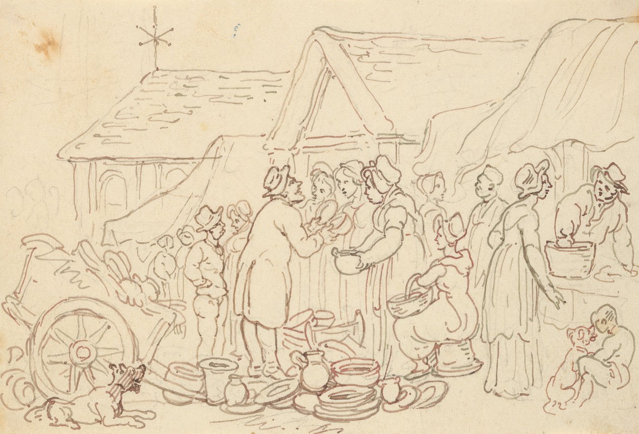 Tegning til albumet av Thomas Rowlandson