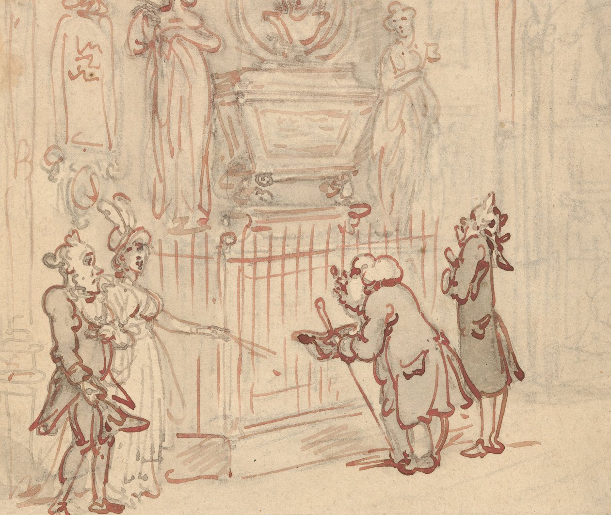Albumtegning av Thomas Rowlandson