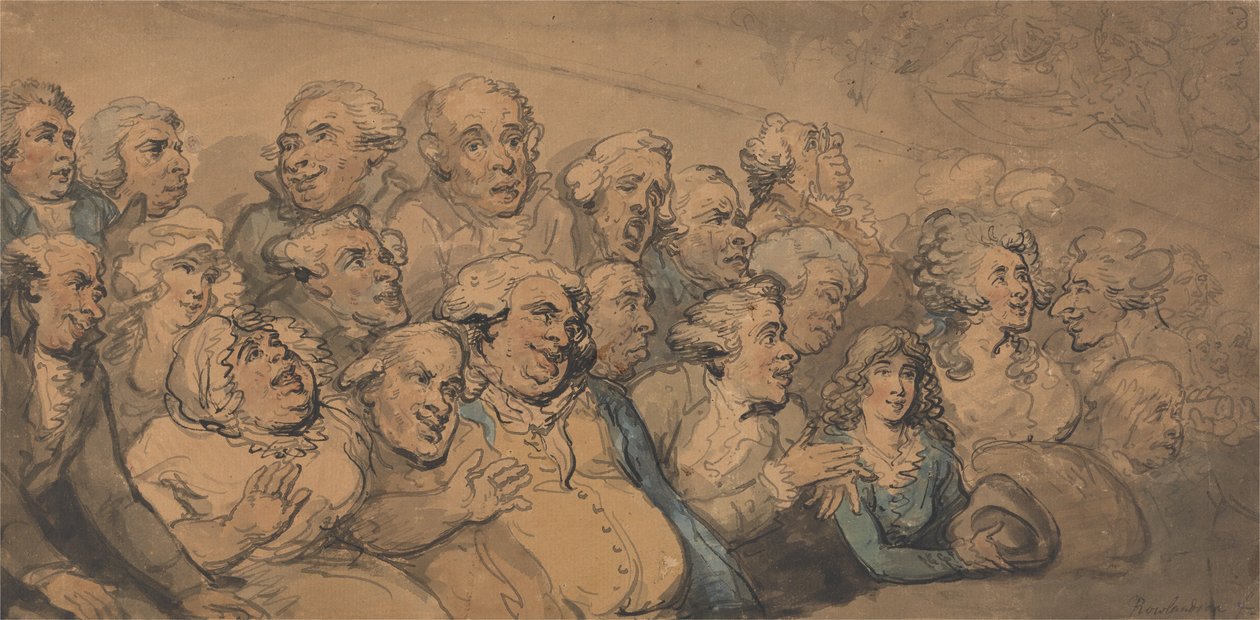Et publikum på Drury Lane Theatre av Thomas Rowlandson
