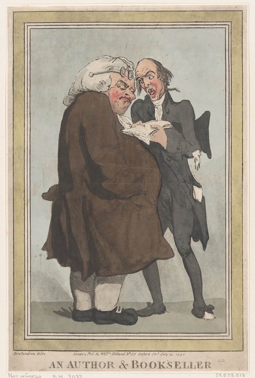 En forfatter og bokhandler, 14. juli 1797., 14. juli 1797. av Thomas Rowlandson