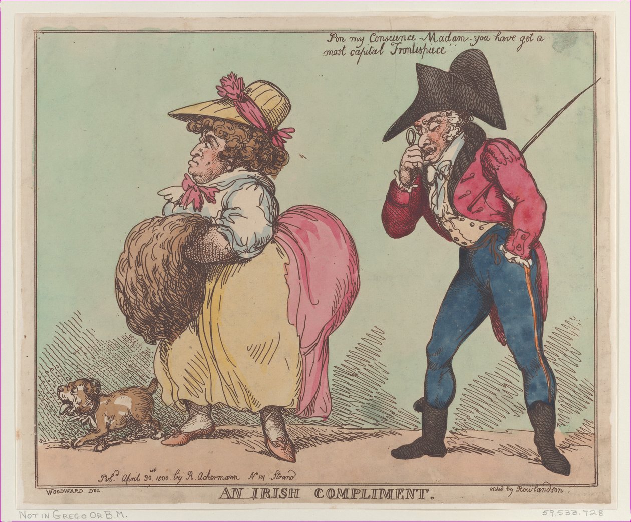 En irsk kompliment, 30. april 1800., 30. april 1800. av Thomas Rowlandson