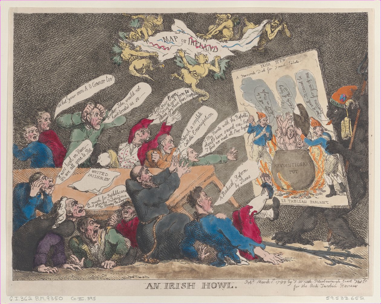 An Irish Howl, 1. mars 1799., 1. mars 1799. av Thomas Rowlandson