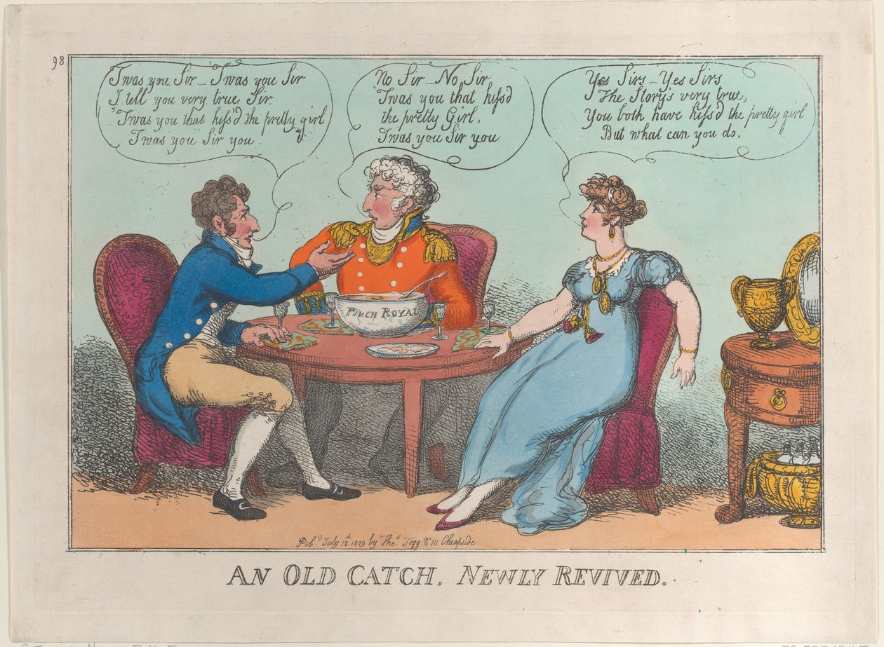 En gammel fangst, nylig gjenopplivet, 18. juli 1809., 18. juli 1809. av Thomas Rowlandson