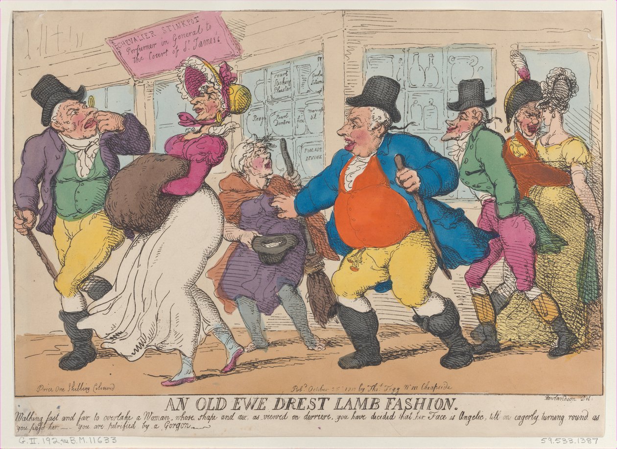 An Old Ewe Drest Lamb Fashion, 25. oktober 1810., 25. oktober 1810. av Thomas Rowlandson