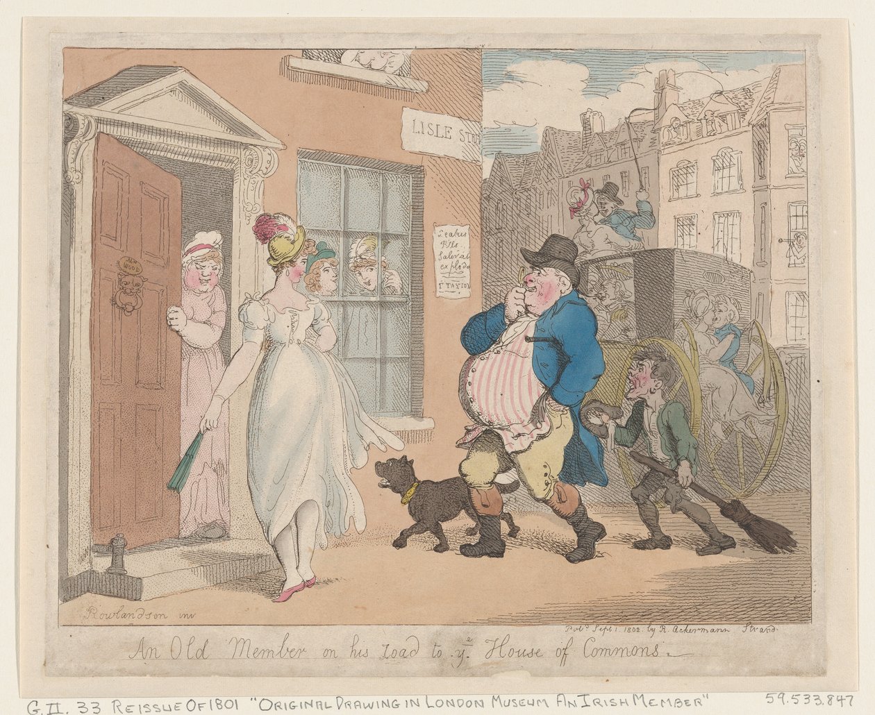 Et gammelt medlem på vei til Underhuset, 1. september 1802., 1. september 1802. av Thomas Rowlandson