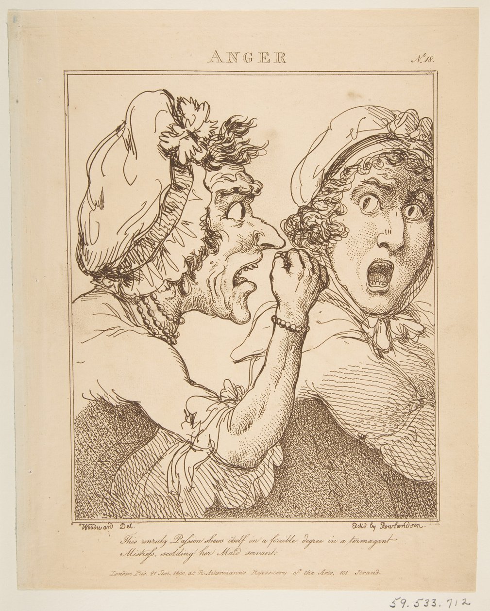 Anger, 21. januar 1800. av Thomas Rowlandson