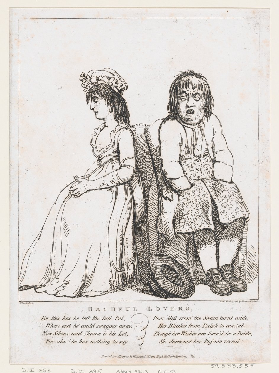 Bashful Lovers, 15. mars 1798., 15. mars 1798. av Thomas Rowlandson