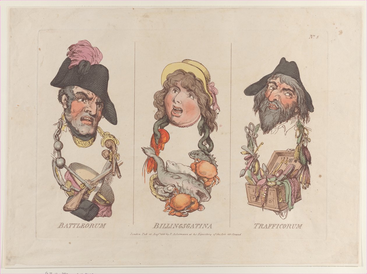 Battleorum, Billingsgatina, Trafficorum, 15. august 1800., 15. august 1800. av Thomas Rowlandson