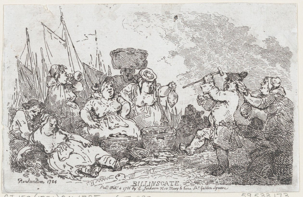 Billingsgate, 4. februar 1786., 4. februar 1786. av Thomas Rowlandson