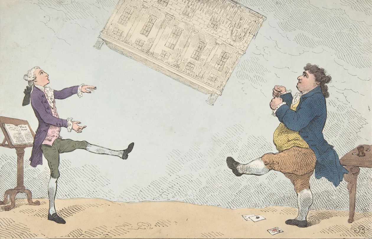 Billy Lackbeard og Charley Blackbeard spiller på Football, 7. februar 1784., 7. februar 1784. av Thomas Rowlandson