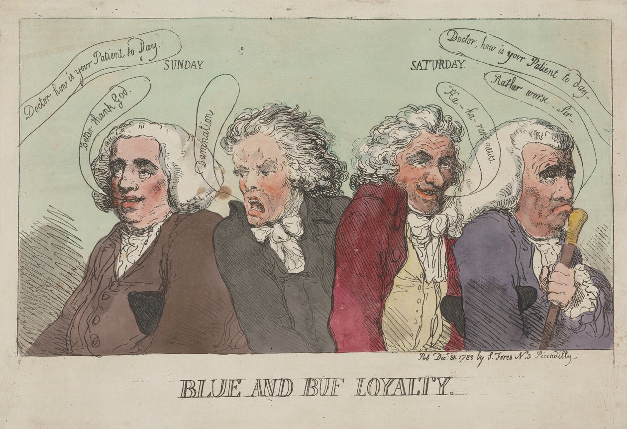 Blue og Buf – lojalitet av Thomas Rowlandson