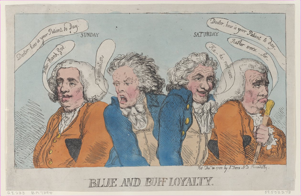 Blue and Buff Loyalty, 31. desember 1788., 31. desember 1788. av Thomas Rowlandson