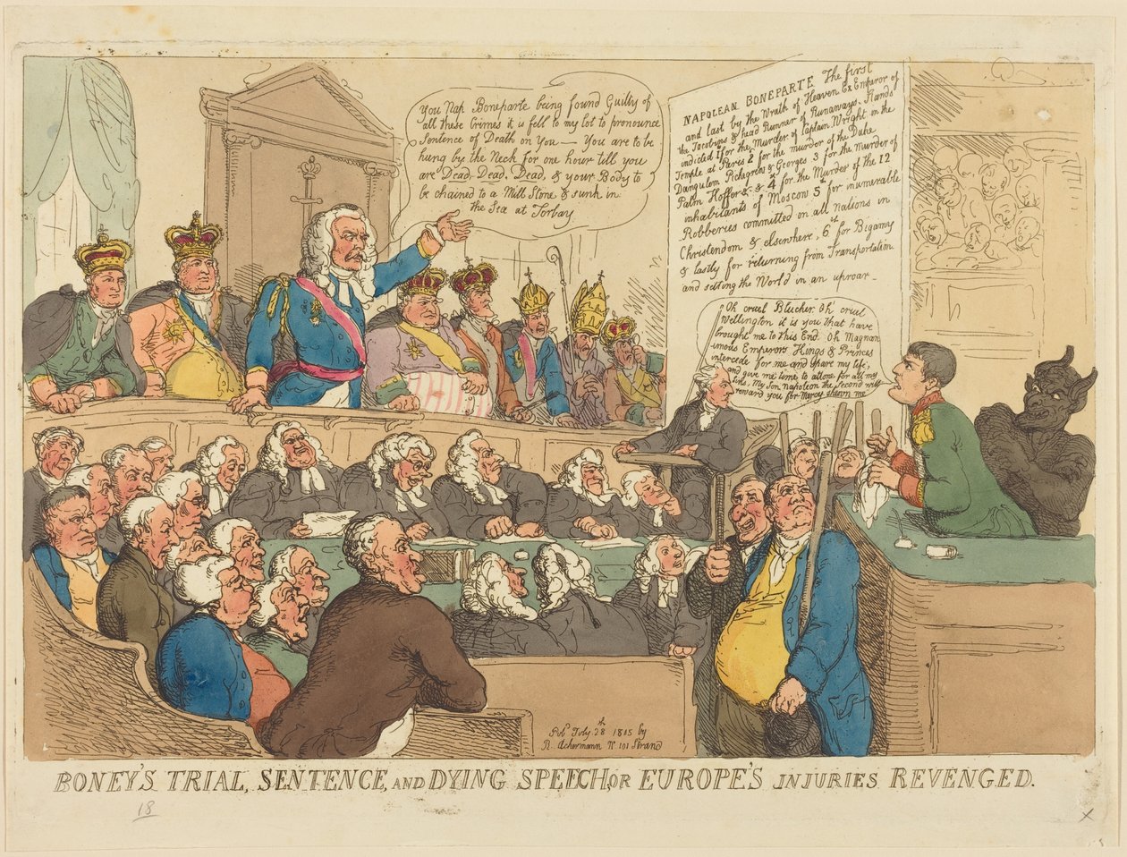 Boneys rettssak, dom og siste ord av Thomas Rowlandson