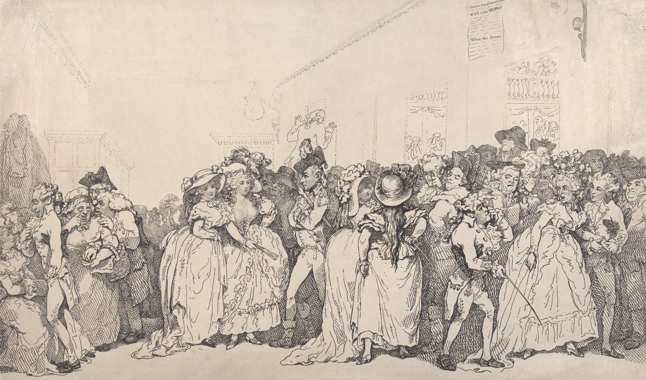 Sitteplasser i lobbyen av Thomas Rowlandson