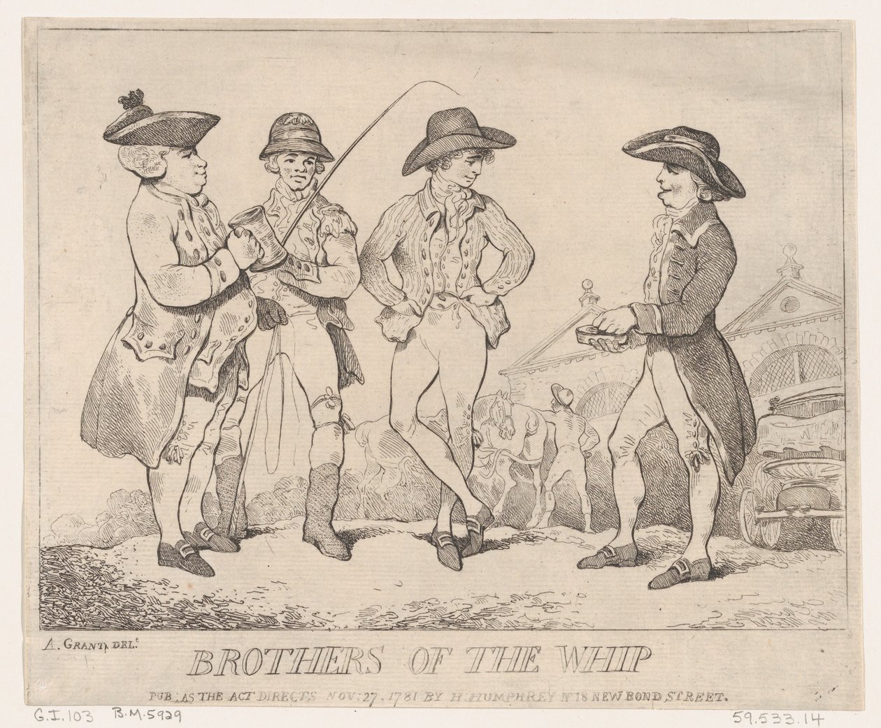 Brothers of the Whip, 27. november 1781., 27. november 1781. av Thomas Rowlandson
