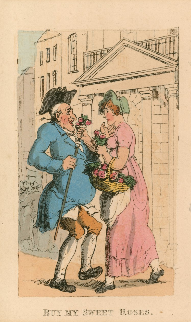 Kjøp mine søte roser (farget gravering) av Thomas Rowlandson