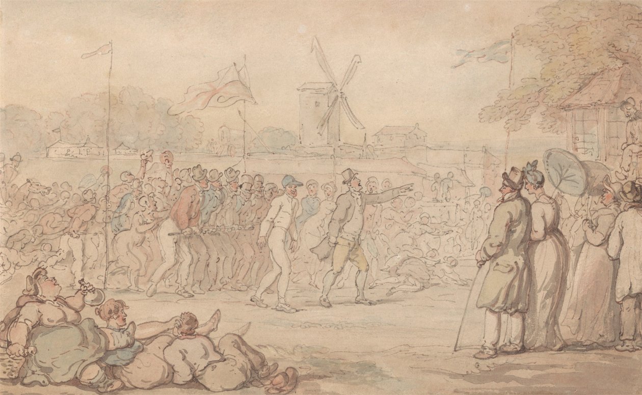 Kaptein Barclays rallyløp – Målgang av Thomas Rowlandson