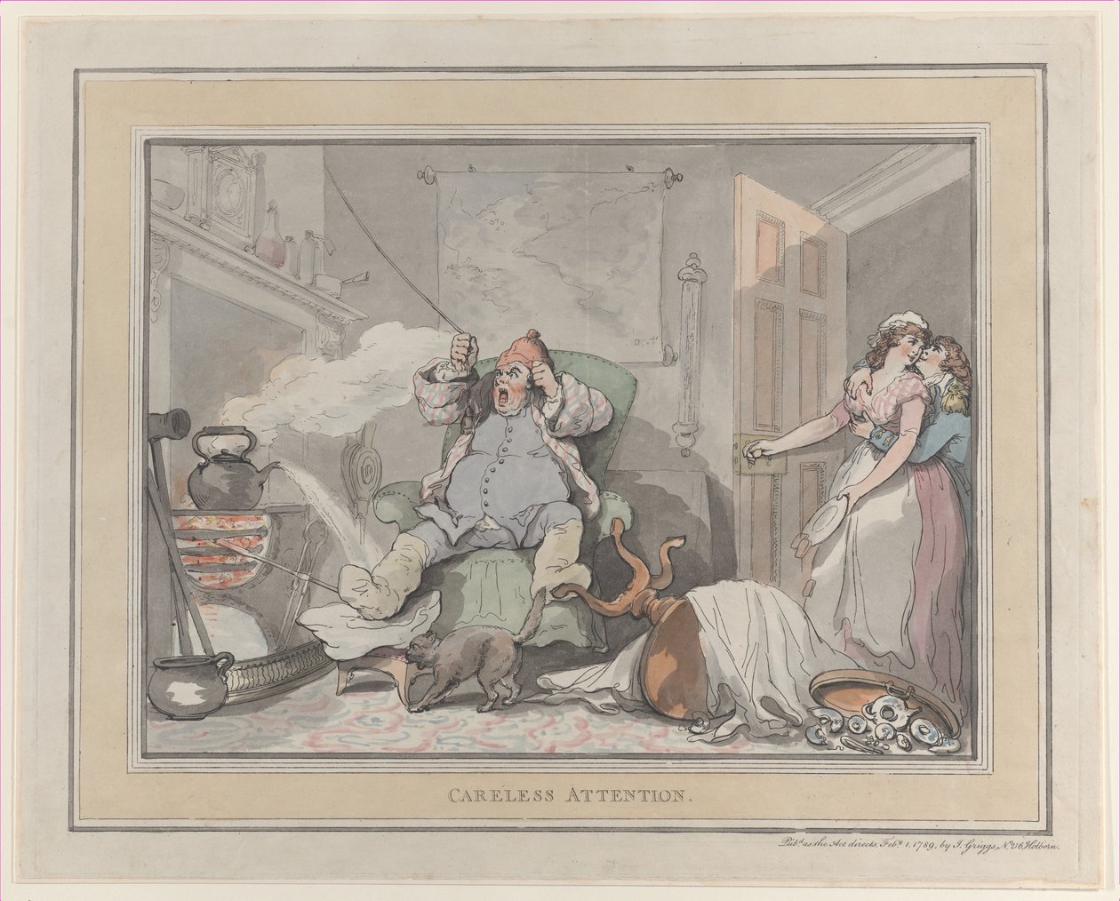 Forsiktig oppmerksomhet, 1. februar 1789., 1. februar 1789. av Thomas Rowlandson