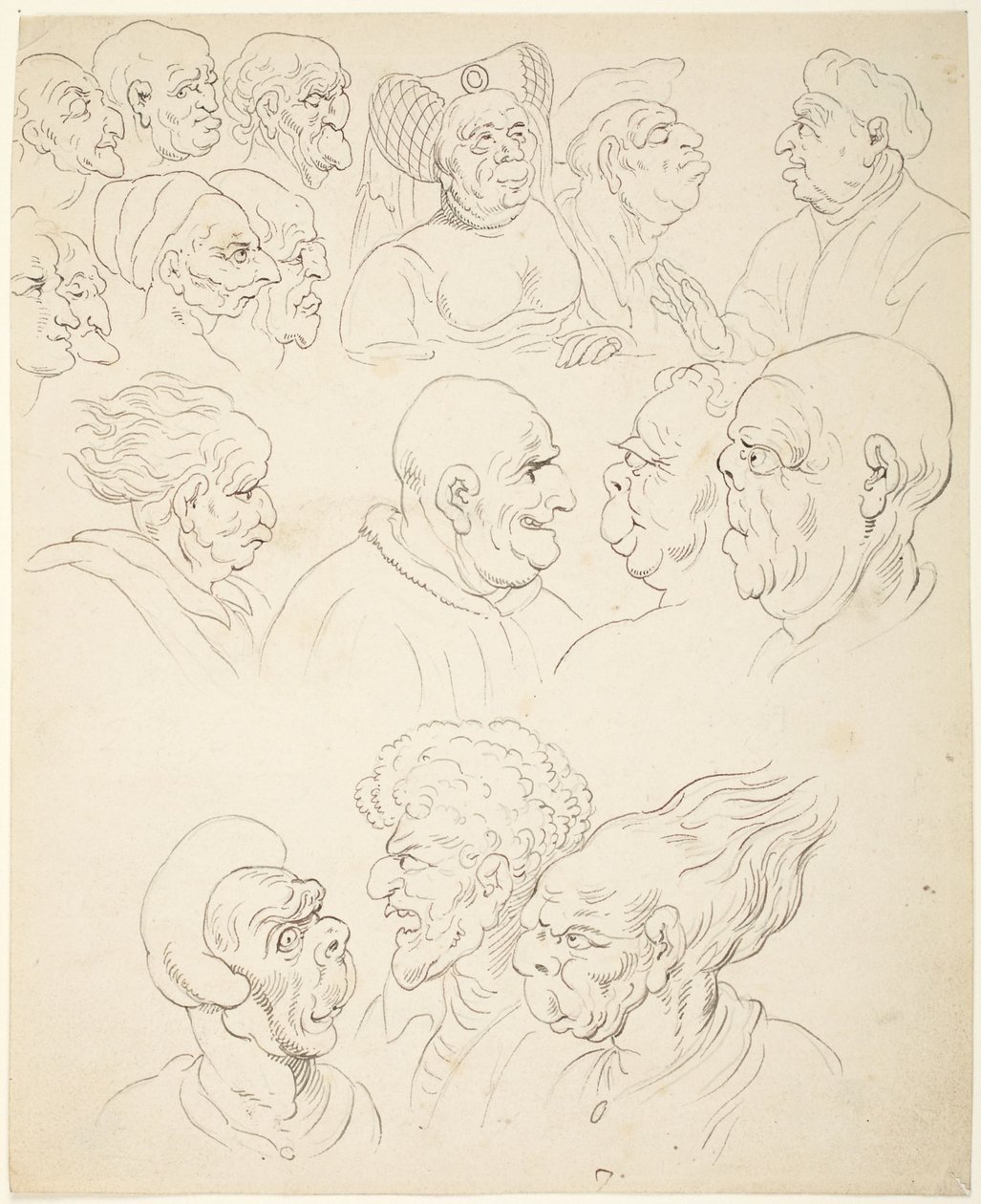 Karikaturhoder av Thomas Rowlandson
