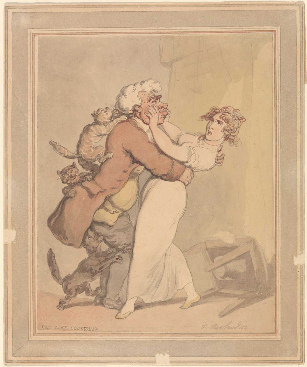 Katt som frieri av Thomas Rowlandson