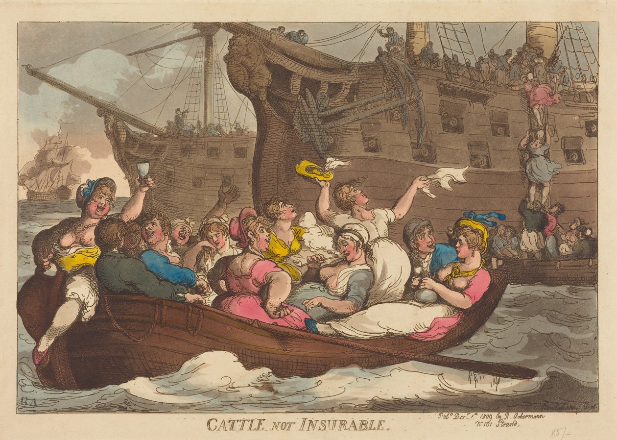 Storfe kan ikke forsikres av Thomas Rowlandson