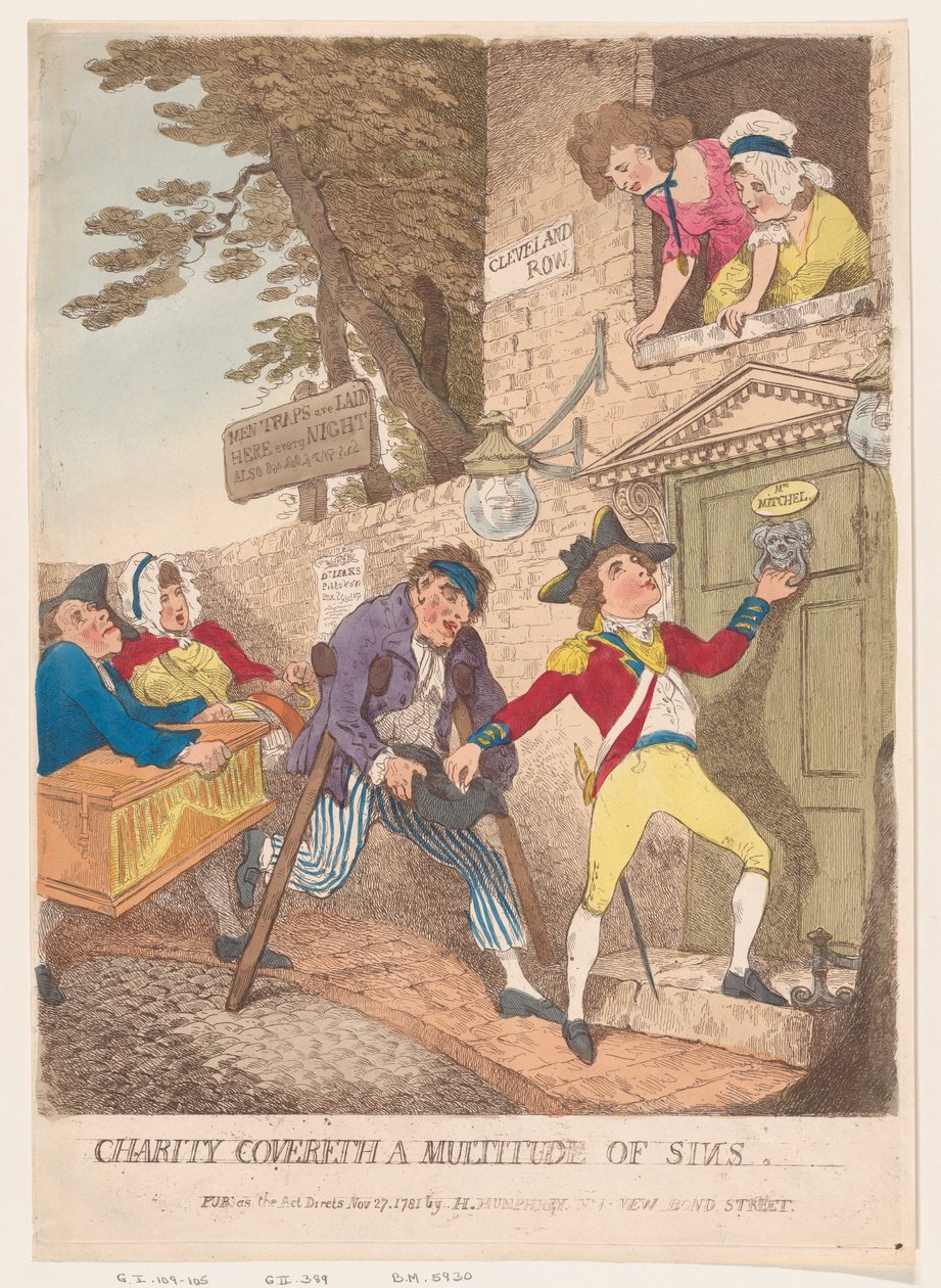 Veldedighet dekker en mengde synder, 27. november 1781., 27. november 1781. av Thomas Rowlandson
