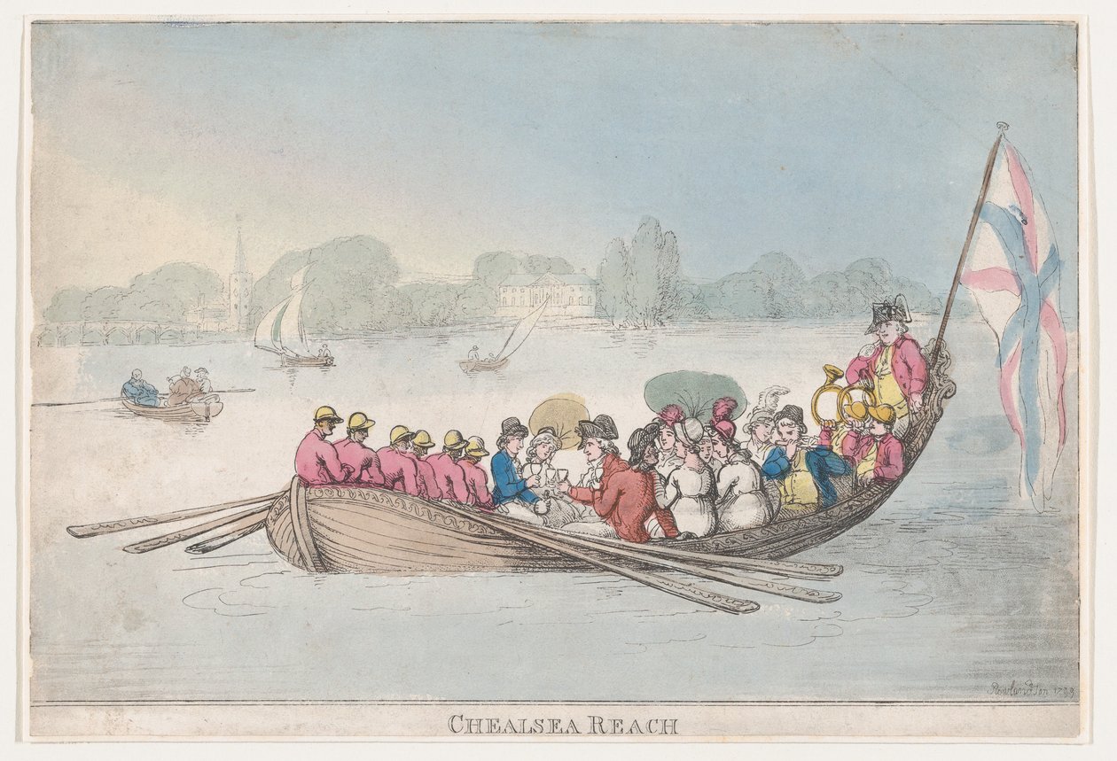 Chelsea Reach, 1799., 1799. av Thomas Rowlandson