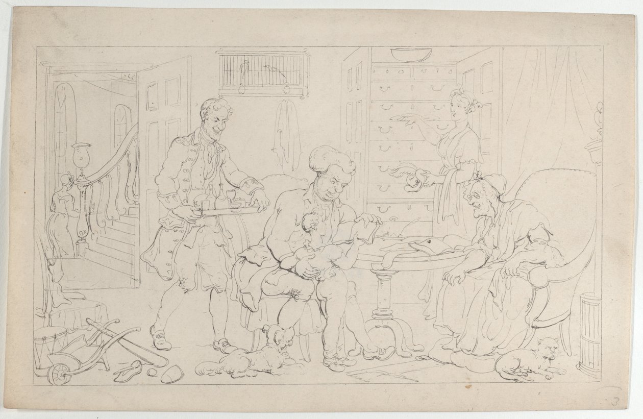 Childhood: The First Tutor, fra The Dance of Life, 1. september 1817., 1. september 1817. av Thomas Rowlandson